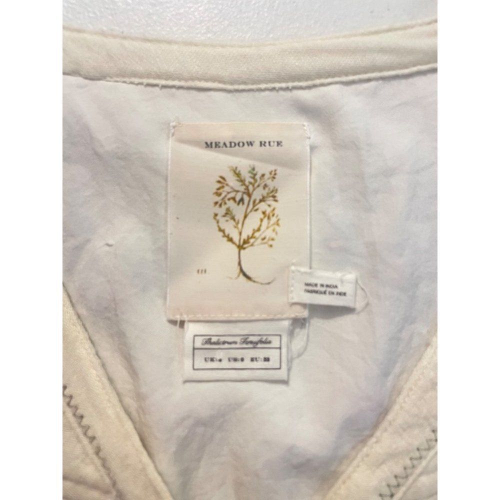 Anthropologie Meadow Rue Embroidered Wool Dress Size 0 - Picture 6 of 6